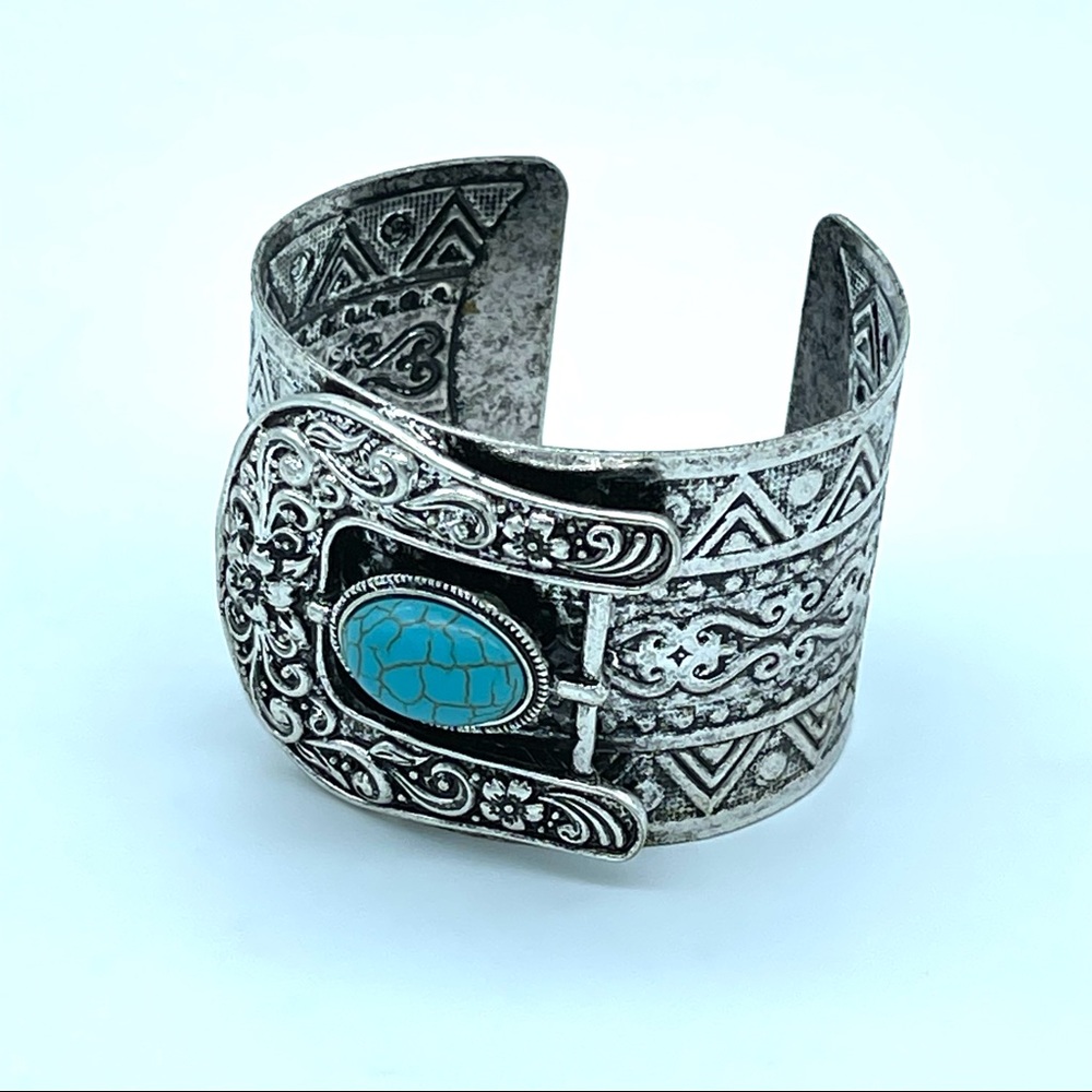 Silver and Turquoise Cuff Bracelet